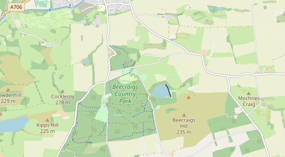 Area di sosta per camper sulla carta