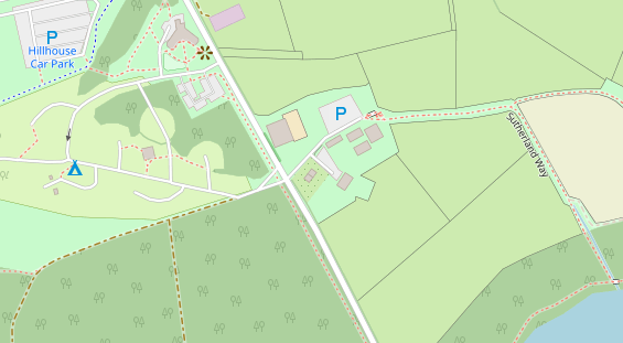 Stellplatz auf Satellitenbild