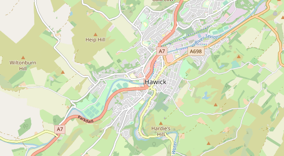 Area di sosta per camper sulla carta