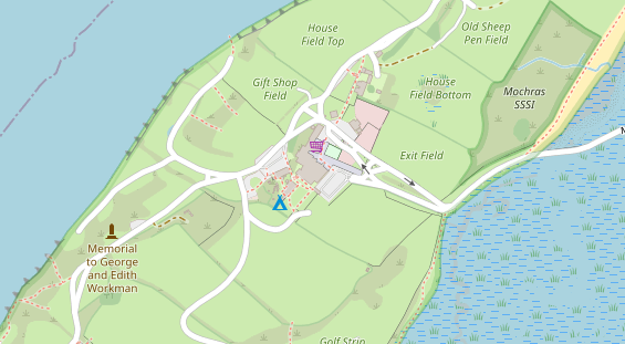 Stellplatz auf Satellitenbild