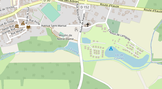 Stellplatz auf Satellitenbild