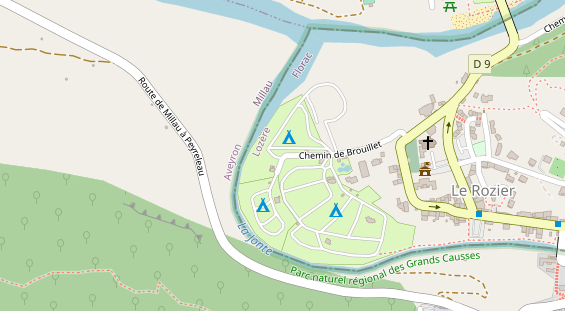 Stellplatz auf Satellitenbild