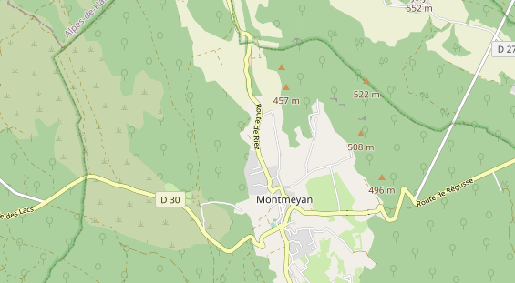 Area di sosta per camper sulla carta