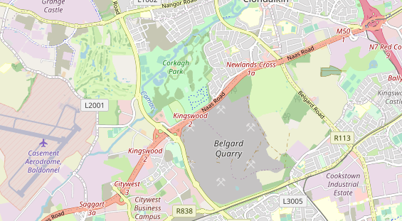 Area di sosta per camper sulla carta