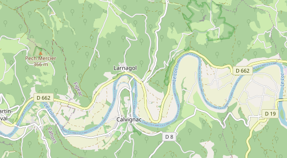 Aire camping-car sur la carte