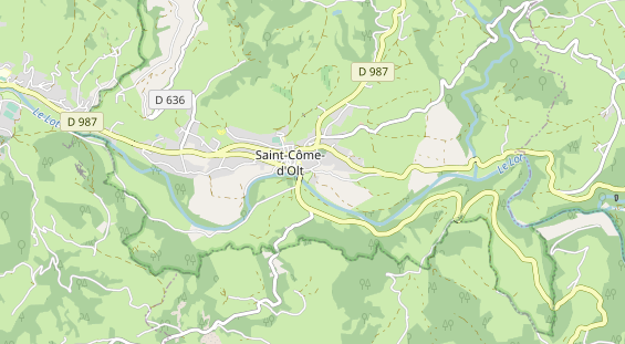 Aire camping-car sur la carte