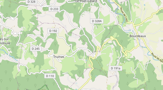 Aire camping-car sur la carte