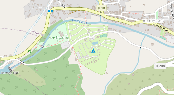 Stellplatz auf Satellitenbild