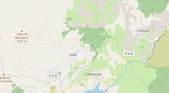 Area di sosta per camper sulla carta
