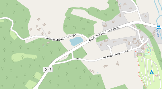 Stellplatz auf Satellitenbild