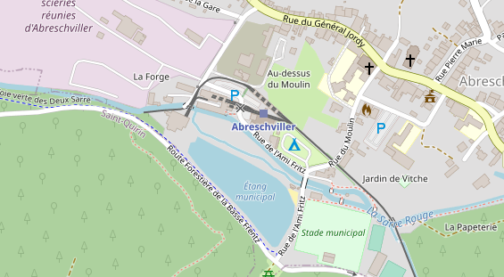 Stellplatz auf Satellitenbild