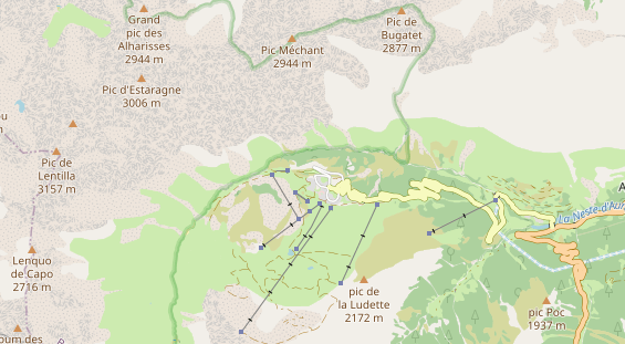 Aire camping-car sur la carte