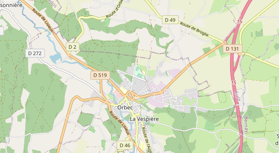 Aire camping-car sur la carte