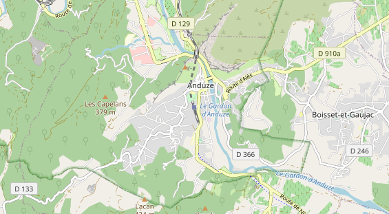 Aire camping-car sur la carte