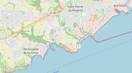 Aire camping-car sur la carte