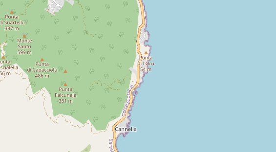 Area di sosta per camper sulla carta