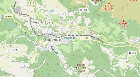 Area di sosta per camper sulla carta