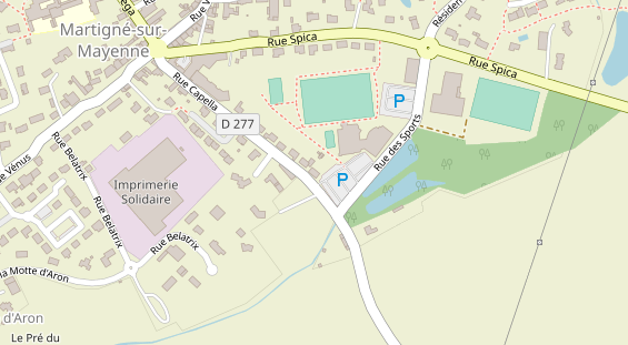 Stellplatz auf Satellitenbild