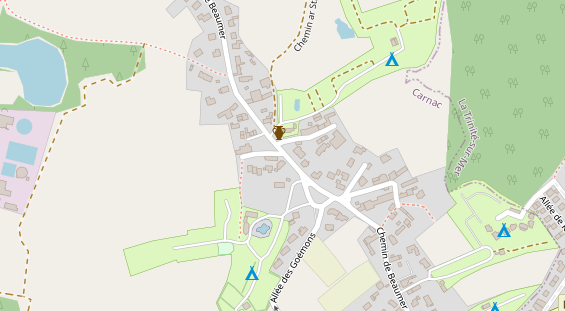 Stellplatz auf Satellitenbild