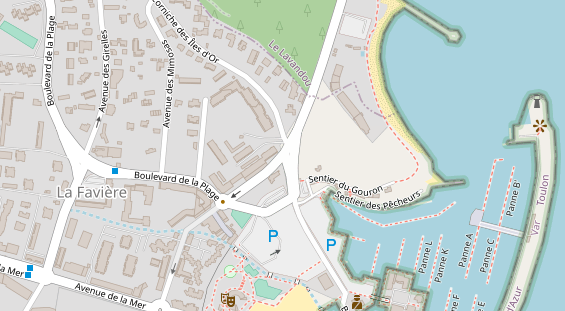 area sosta camper auf Karte