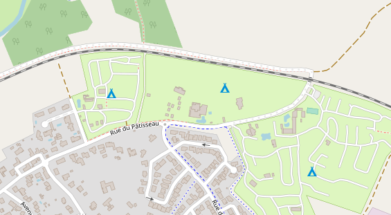 Stellplatz auf Satellitenbild