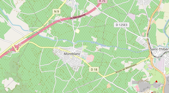 Aire camping-car sur la carte