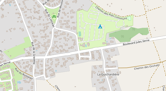 Stellplatz auf Satellitenbild