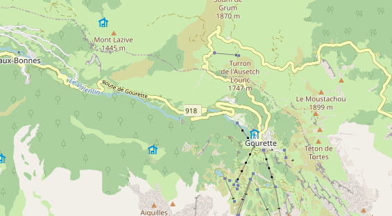 Aire camping-car sur la carte