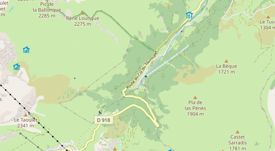 Area di sosta per camper sulla carta