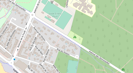 Stellplatz auf Satellitenbild