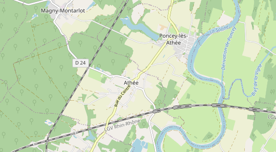 Aire camping-car sur la carte