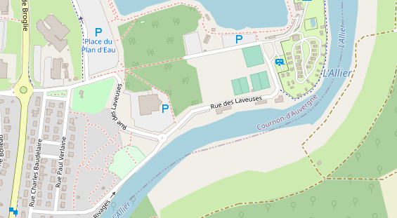 Stellplatz auf Satellitenbild