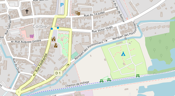 Stellplatz auf Satellitenbild