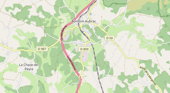 Área para autocaravana en la tarjeta