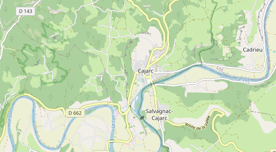 Aire camping-car sur la carte