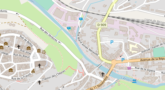 Stellplatz auf Satellitenbild