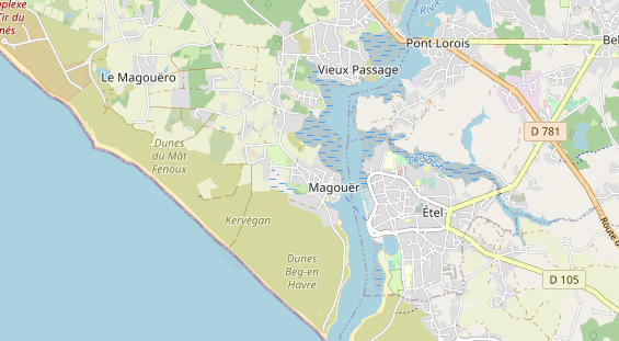 Área para autocaravana en la tarjeta