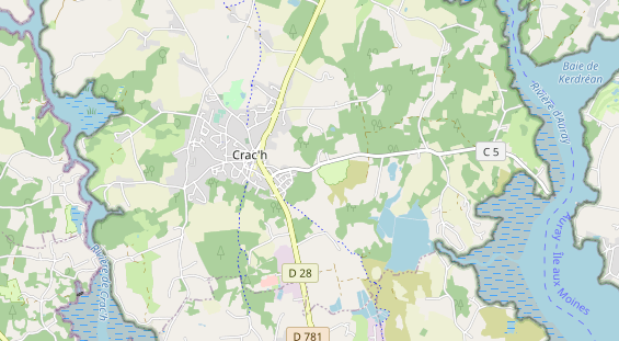 Aire camping-car sur la carte