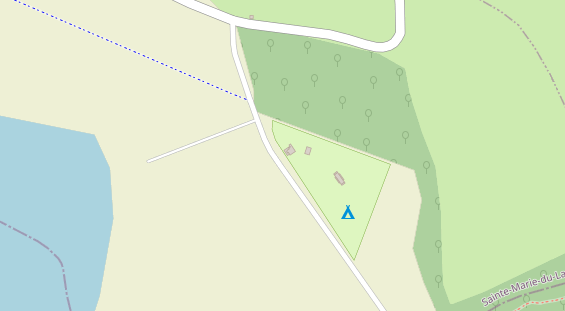 Stellplatz auf Satellitenbild