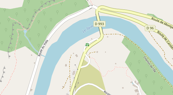 Stellplatz auf Satellitenbild