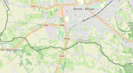 Aire camping-car sur la carte