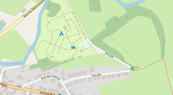 Stellplatz auf Satellitenbild