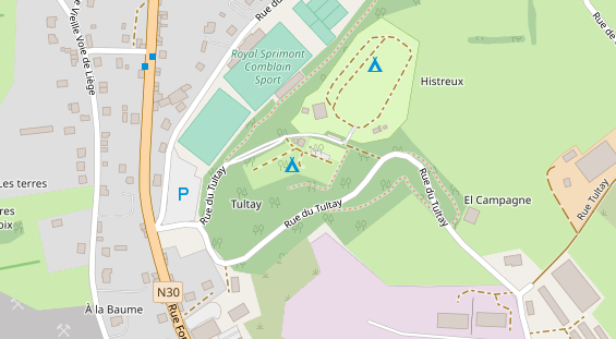 Stellplatz auf Satellitenbild