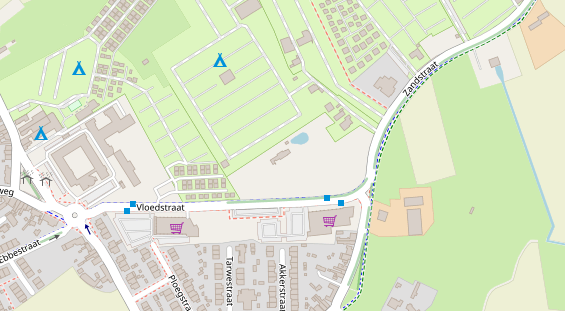 Stellplatz auf Satellitenbild