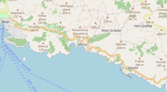 Aire camping-car sur la carte