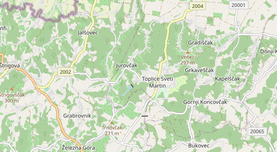 Area di sosta per camper sulla carta