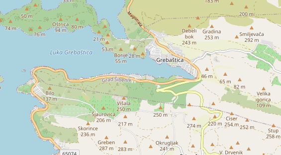 Area di sosta per camper sulla carta