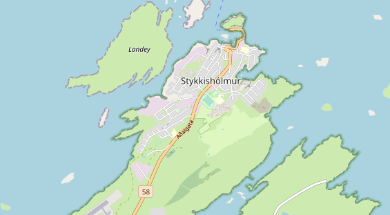 Area di sosta per camper sulla carta