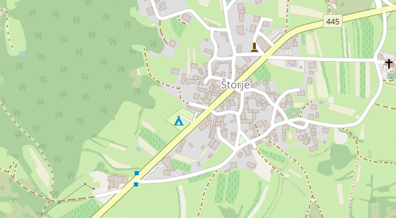 Stellplatz auf Satellitenbild