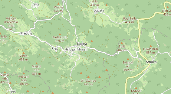 Area di sosta per camper sulla carta